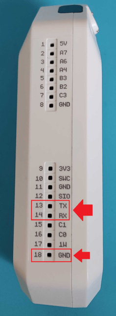 The GPIO Pinout needed to use the Flipper Zero as a UART bridge.
