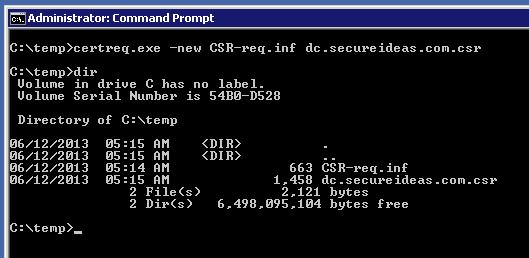 Running certreq.exe