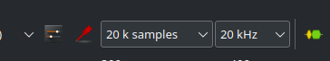 Modifed sample rate settings in PulseView