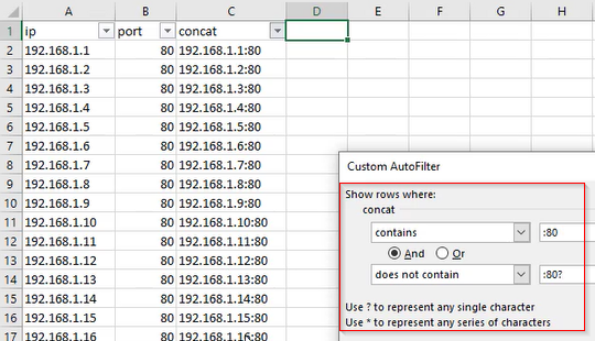 Working With Data: IP and Port Filtering