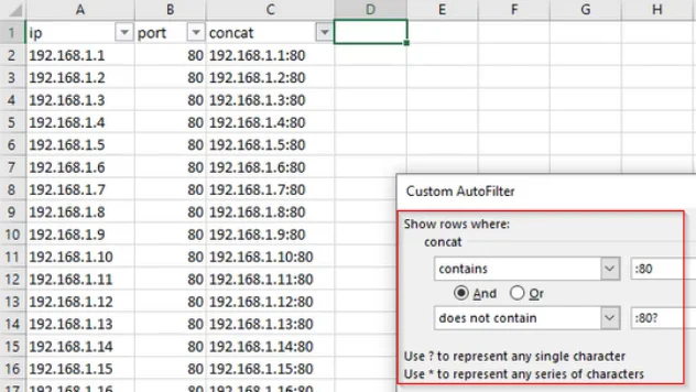 Working With Data: IP and Port Filtering