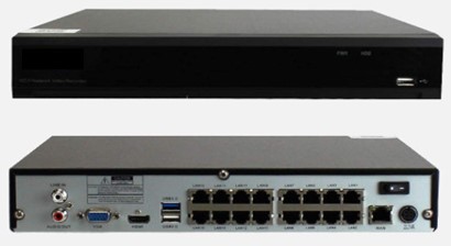 GW Security PoE NVR unit with 16 channels and pre-installed hard drive