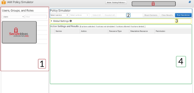 AWS IAM Policy Simulator console overview