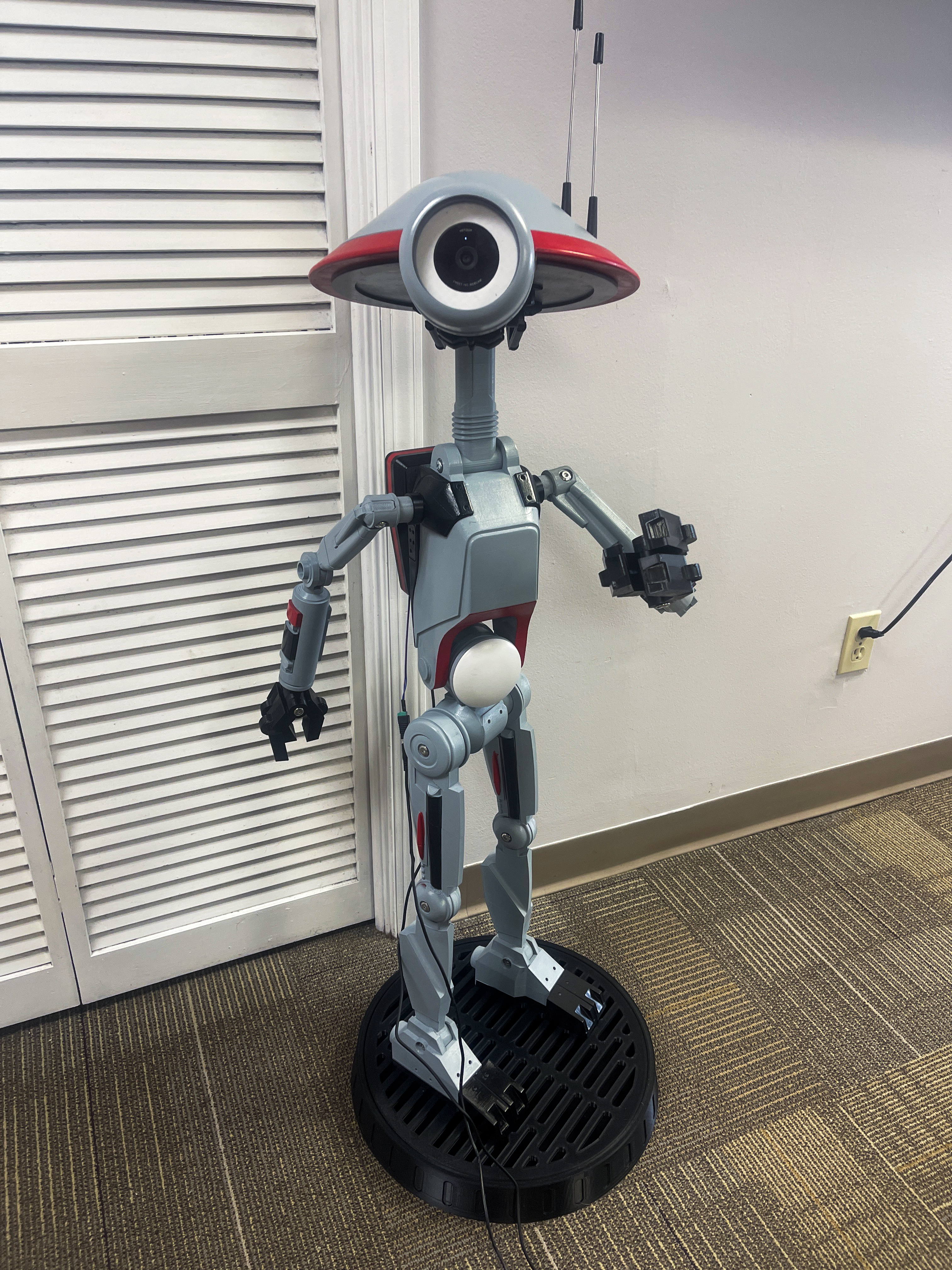 The fully assembled droid ready for its first convention