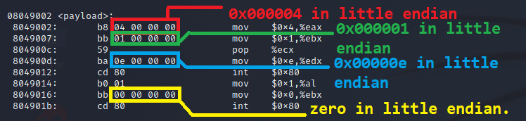 Highlighting remaining null bytes