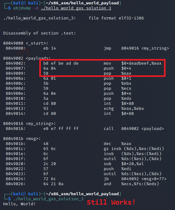 A test case to make sure the stack push and pop method works with 