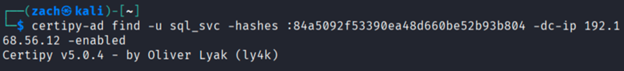Certipy enumeration output