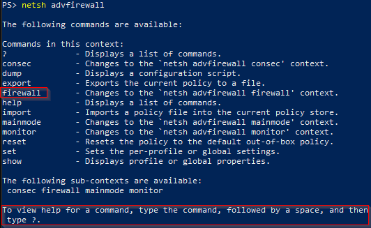 How to iterate through advfirewall rules