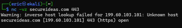 Linux netcat port scan