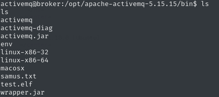 ls output in half shell