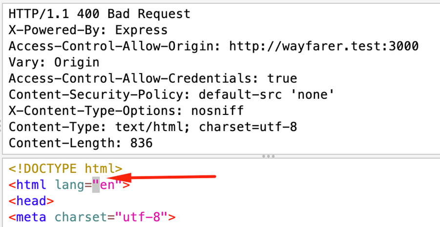 400 Bad Request response showing false positive Reflected indicator