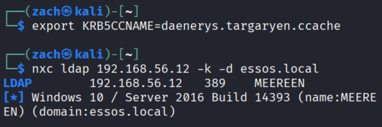 Kerberos LDAP bind confirmation